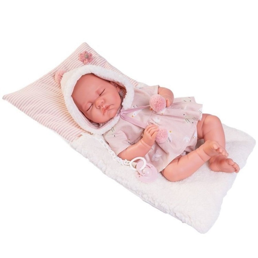 Dolls  Antonio Juan | Antonio Juan Doll 42 Cm - Newborn Luna With Sheepskin Sack