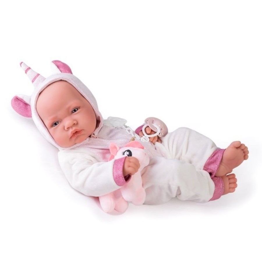 Dolls  Antonio Juan | Antonio Juan Doll 42 Cm - Newborn In Unicorn Costume