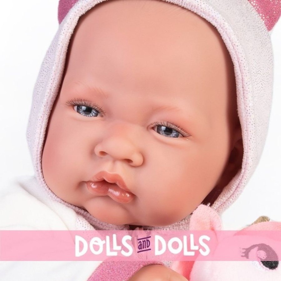 Dolls  Antonio Juan | Antonio Juan Doll 42 Cm - Newborn In Unicorn Costume