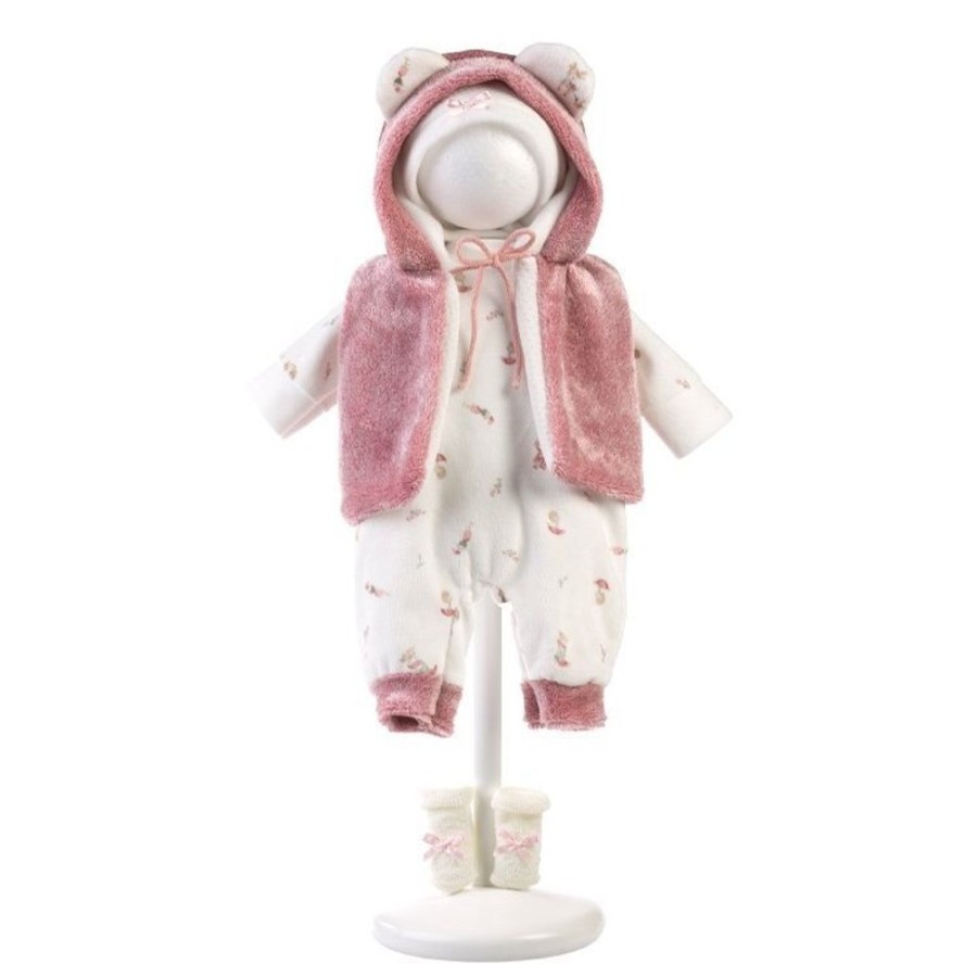 Dolls  Llorens | Clothes For Llorens Dolls 42 Cm - Pyjamas, Hooded Vest With Ears And Booties