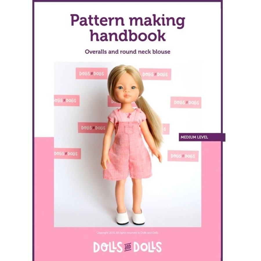 Accessories  Dolls And Dolls | Dolls And Dolls Downloadable Pattern For Las Amigas Dolls - Overalls With Round Neck Blouse