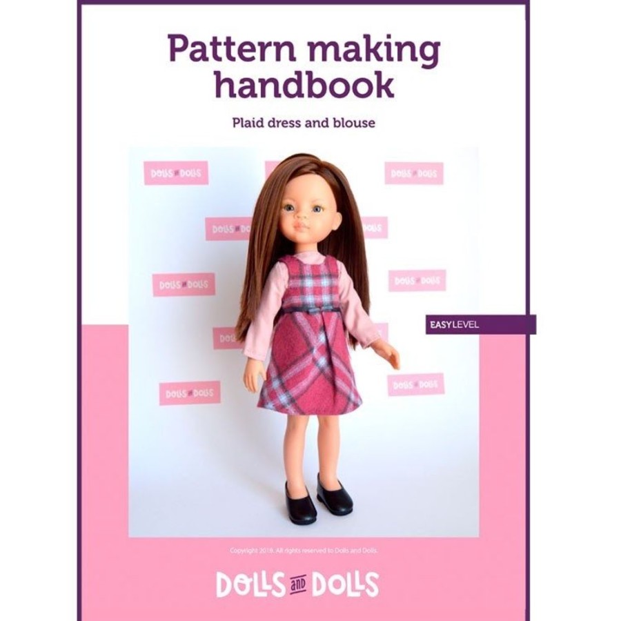 Accessories  Dolls And Dolls | Dolls And Dolls Downloadable Pattern For Las Amigas Dolls - Plaid Dress With Blouse