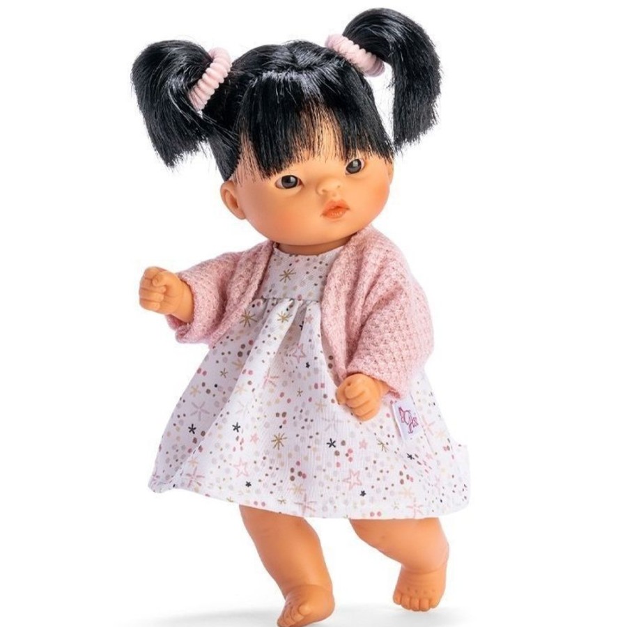 Dolls  Así | Asi Doll 20 Cm - Cheni With Printed Dress And Pink Jacket