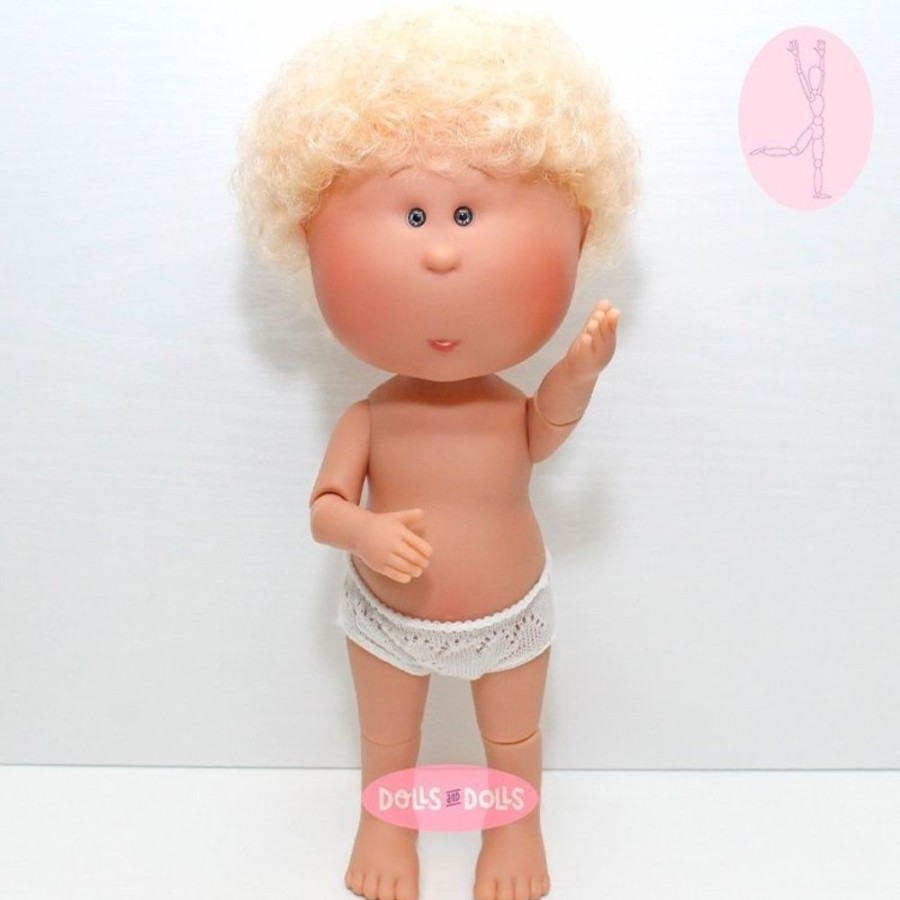 Dolls  Nines d'Onil | Nines D'Onil Doll 30 Cm - Mio Articulated - Mio Blonde With Curly Hair - Without Clothes