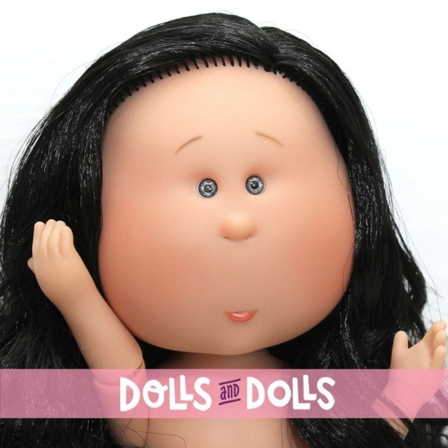 Dolls  Nines d'Onil | Nines D'Onil Doll 30 Cm - Mia Articulated - Mia With Black Wavy Hair - Without Clothes