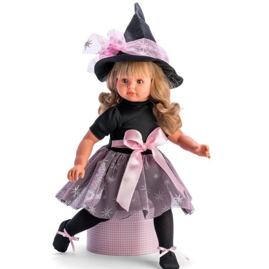 Dolls  Así | Asi Doll 57 Cm - Pepa Witch With Pink Tulle With Silver Stars