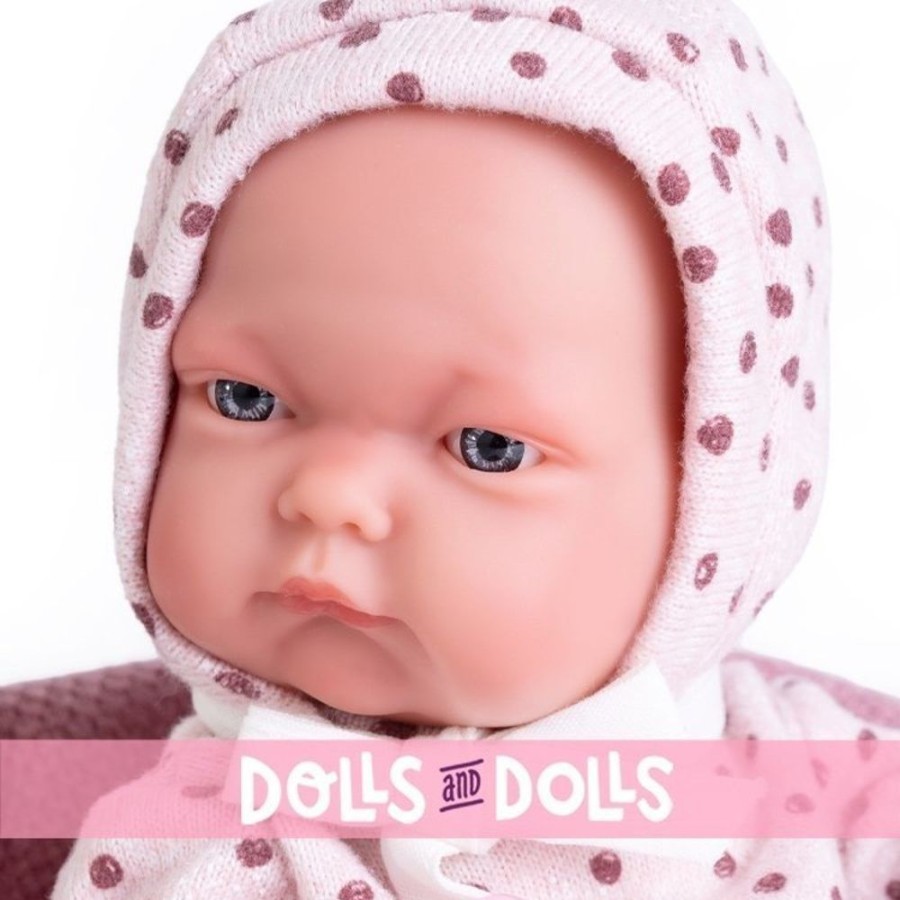 Dolls  Antonio Juan | Antonio Juan Doll 26 Cm - Pitu With Polka Dot Hood