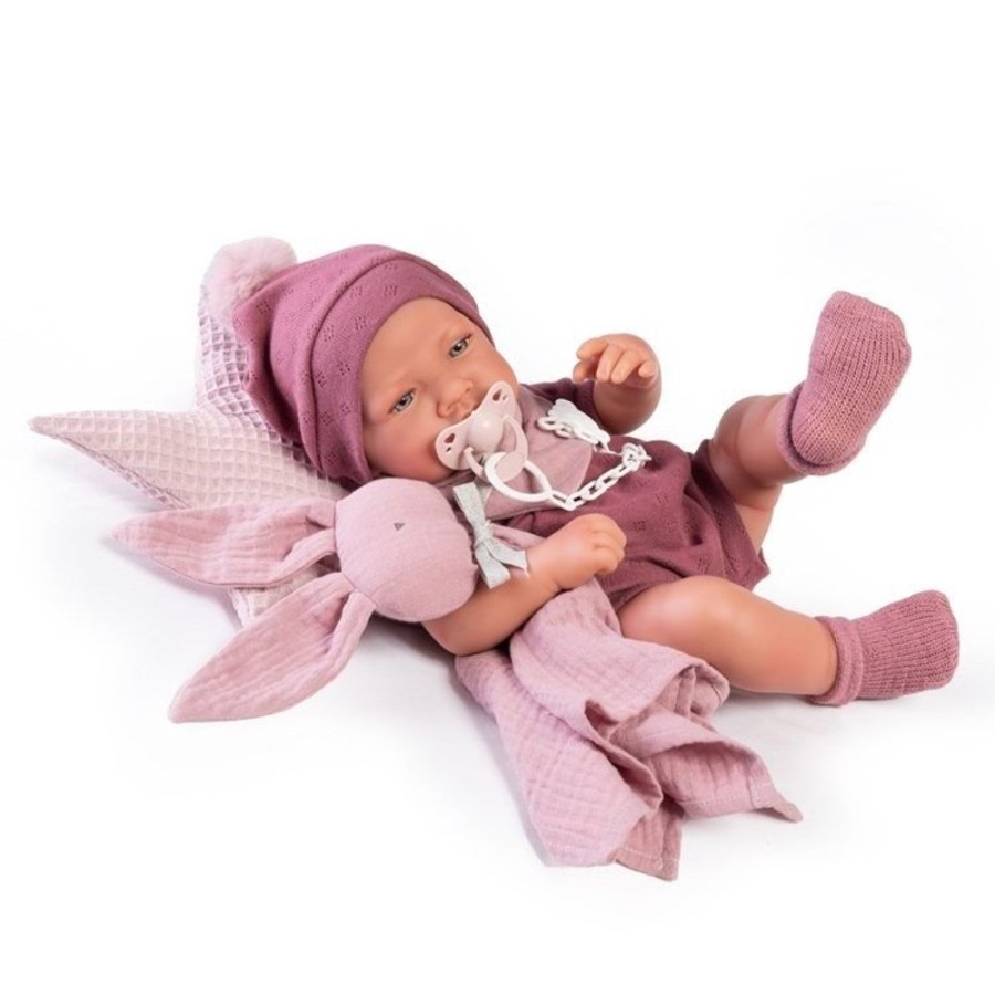 Dolls  Antonio Juan | Antonio Juan Doll 42 Cm - Newborn With Dou Dou Bunny And Star Cushion