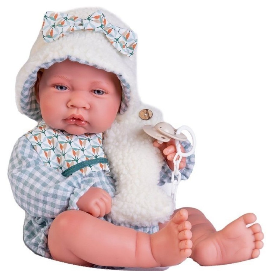 Dolls  Antonio Juan | Antonio Juan Doll 42 Cm - Newborn With Sheepskin Fish