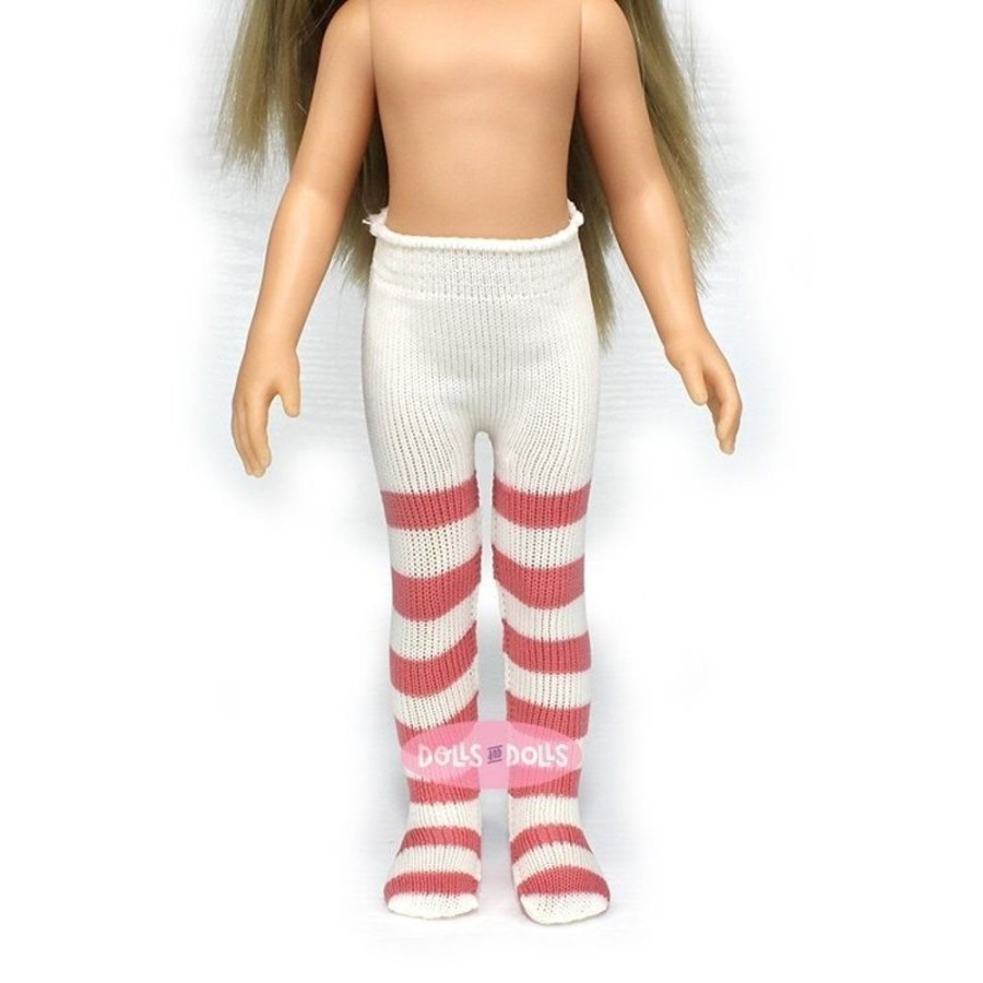 Accessories  Paola Reina | Complements For Paola Reina 32 Cm Doll - Las Amigas - Hot Pink Striped Stockings