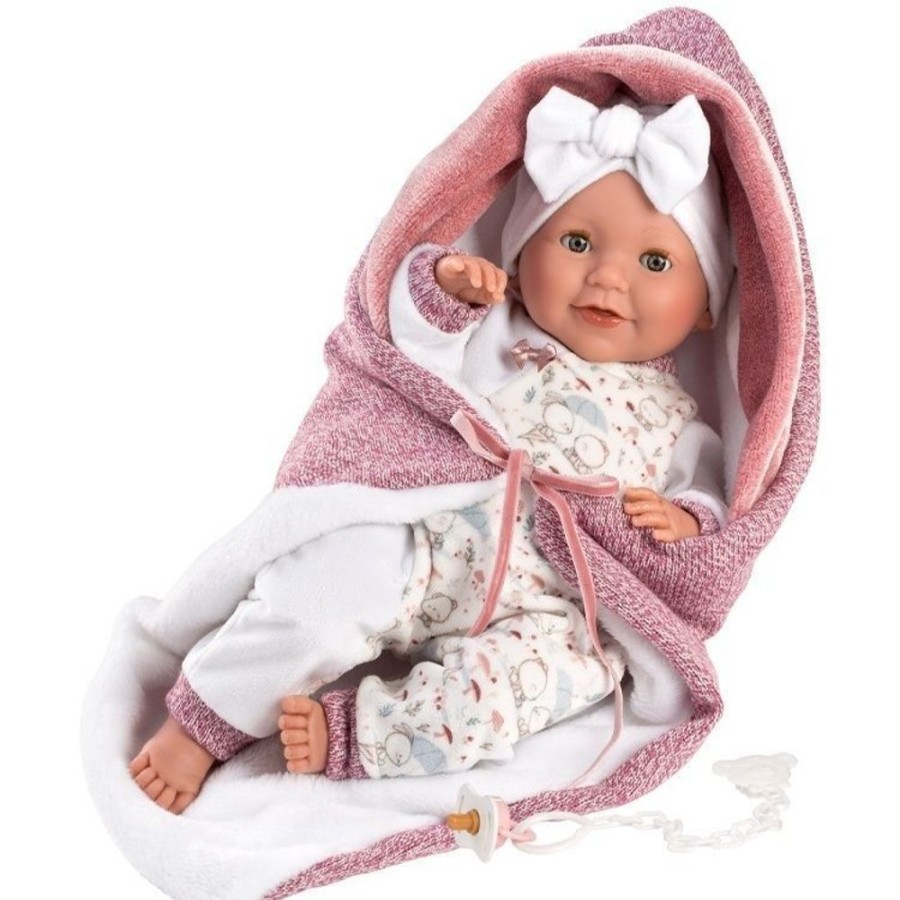 Dolls  Llorens | Llorens Doll 40 Cm - Newborn Heidi Crybaby With Blanket