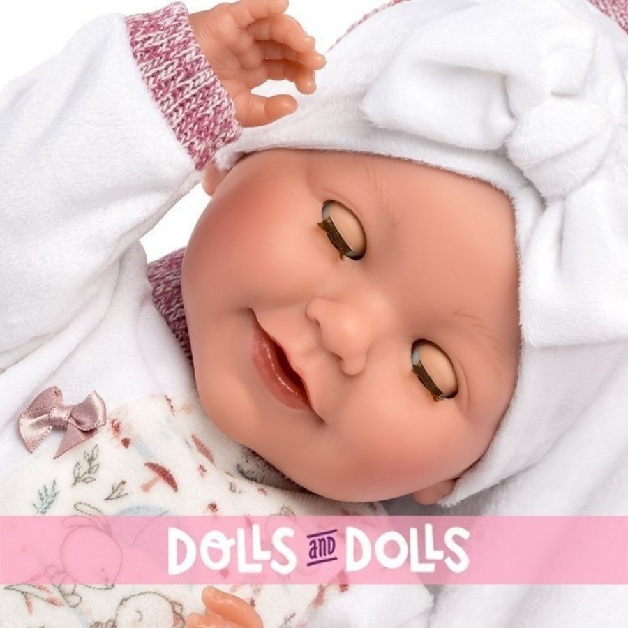 Dolls  Llorens | Llorens Doll 40 Cm - Newborn Heidi Crybaby With Blanket