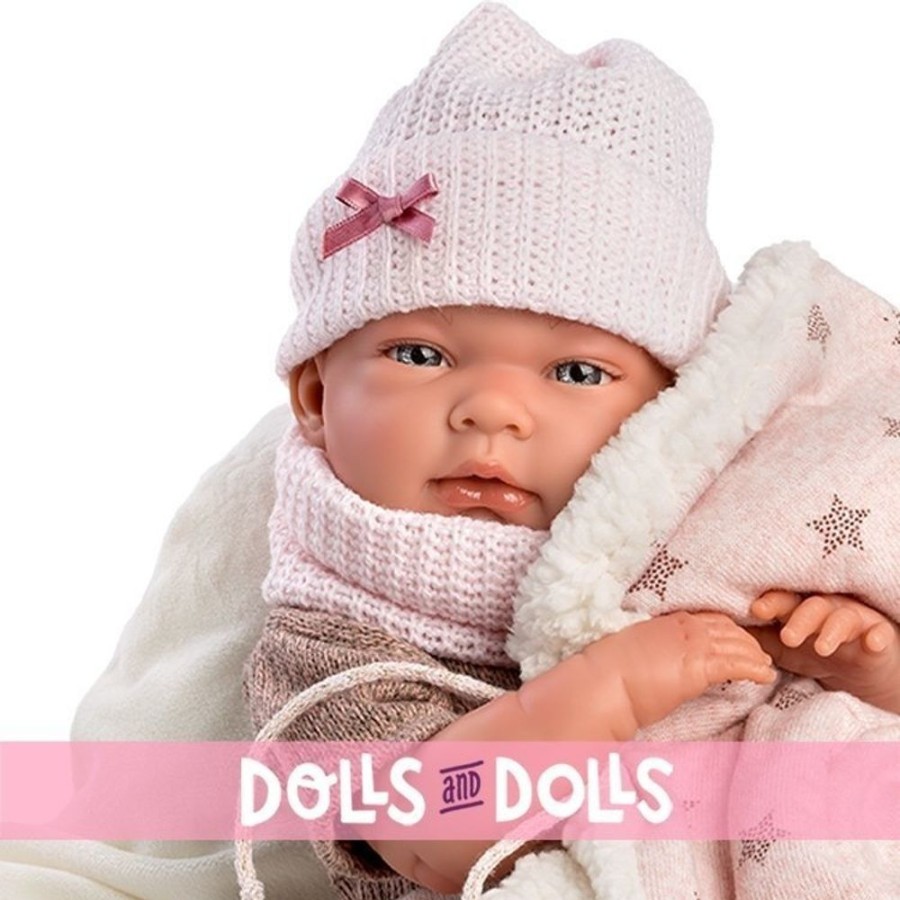 Dolls  Llorens | Llorens Doll 40 Cm - Newborn Nica Stars With Cushion