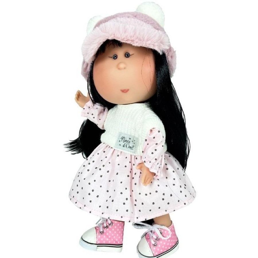 Dolls  Nines d'Onil | Nines D'Onil Doll 30 Cm - Asian Mia With Polka Dot Dress And Hat