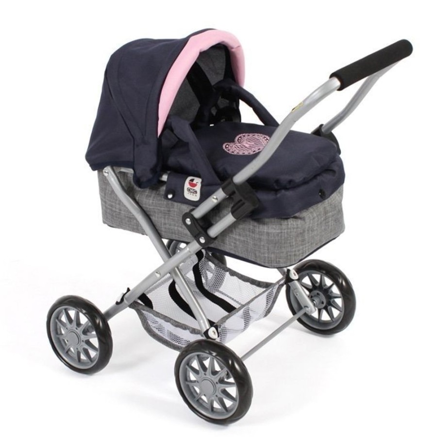 Accessories  Bayer Chic 2000 | Smarty Small Pram 57 Cm For Dolls - Bayer Chic 2000 - Navy-Grey