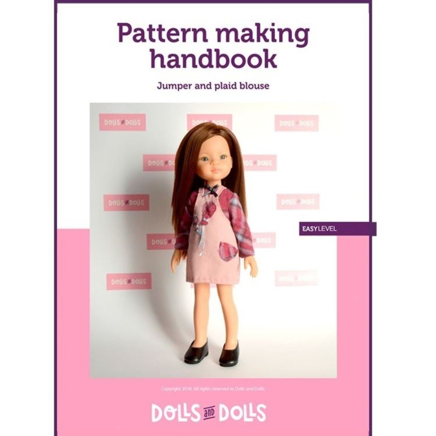 Accessories  Dolls And Dolls | Dolls And Dolls Downloadable Pattern For Las Amigas Dolls - Jumper With Plaid Blouse