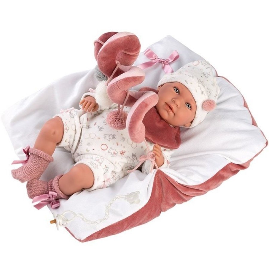 Dolls  Llorens | Llorens Doll 40 Cm - Crying Mimi Newborn With Playpen