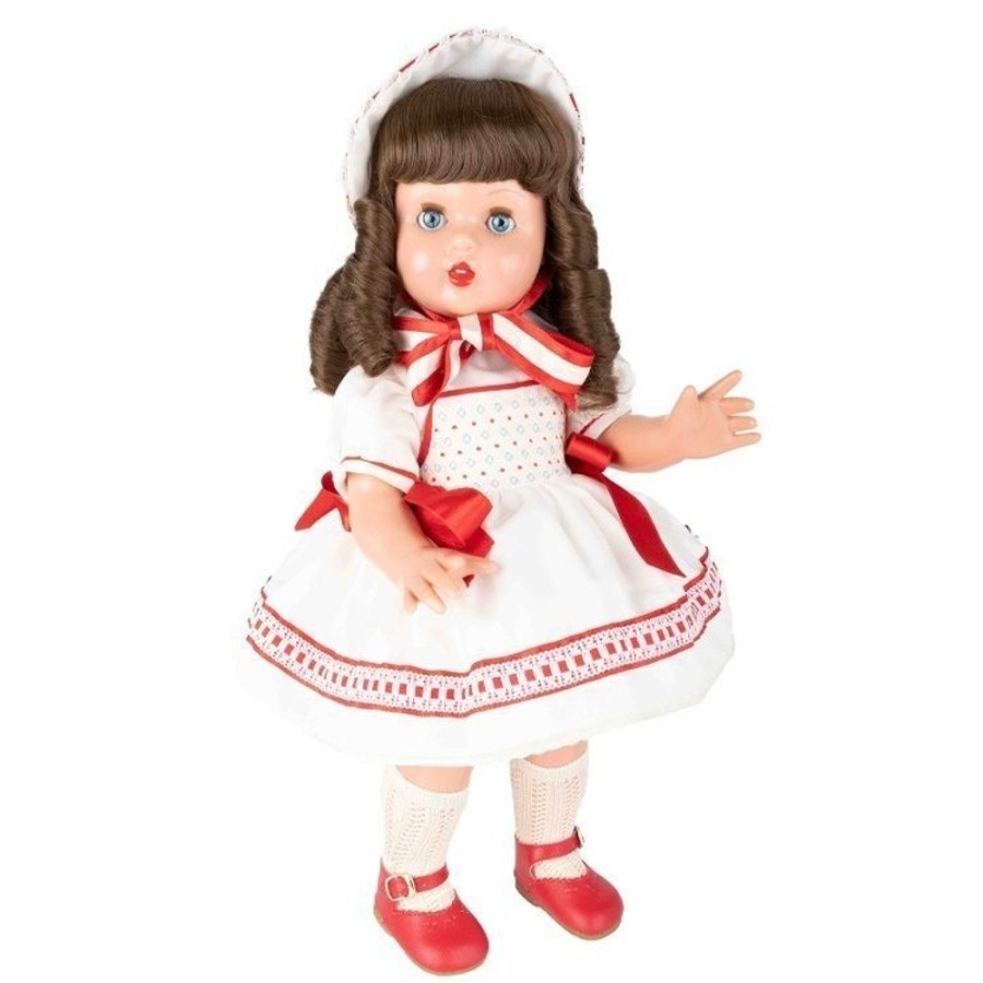 Dolls  Mariquita Perez | Mariquita Perez Doll 50 Cm - With Beige Dress With Embroidered Yoke