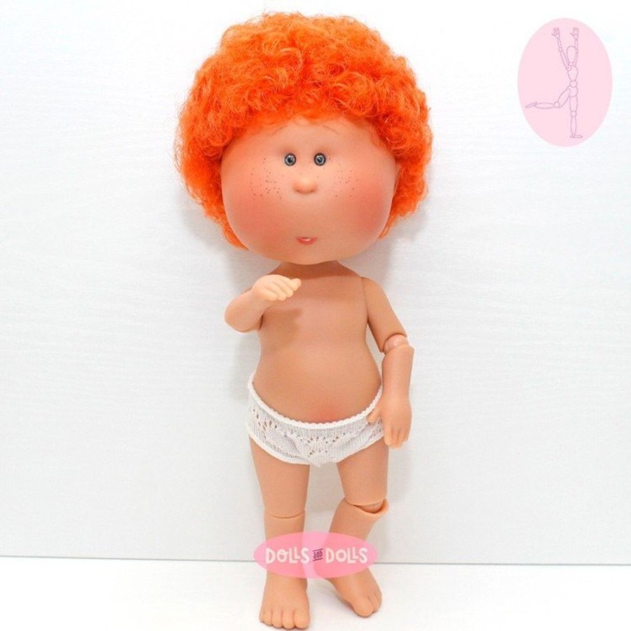 Dolls  Nines d'Onil | Nines D'Onil Doll 30 Cm - Mio Articulated - Mio Redhead With Curly Hair - Without Clothes