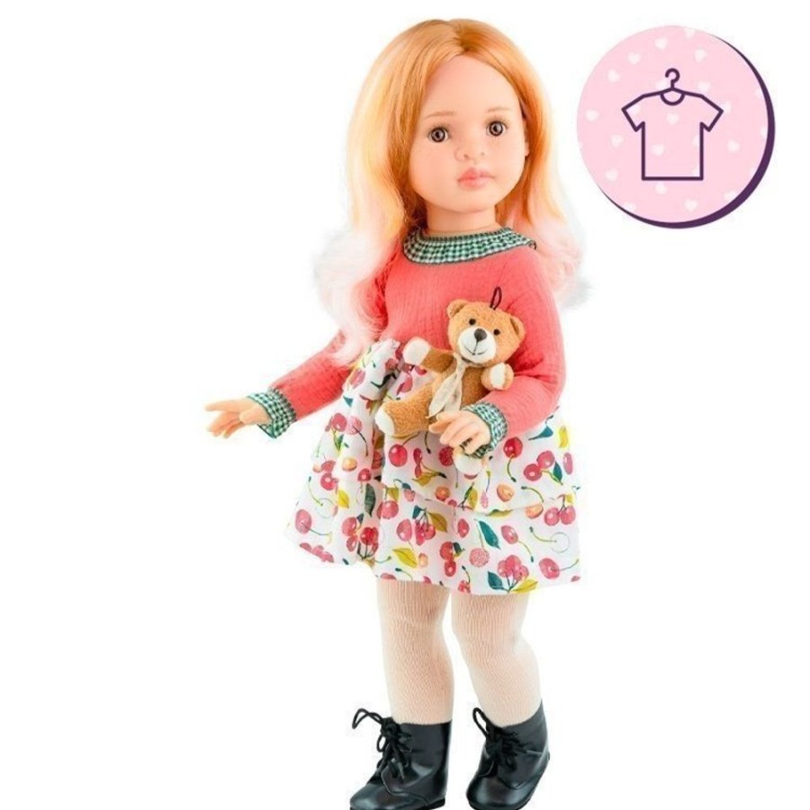 Accessories  Paola Reina | Outfit For Paola Reina Doll 60 Cm - Las Reinas - Belen Cherry Dress