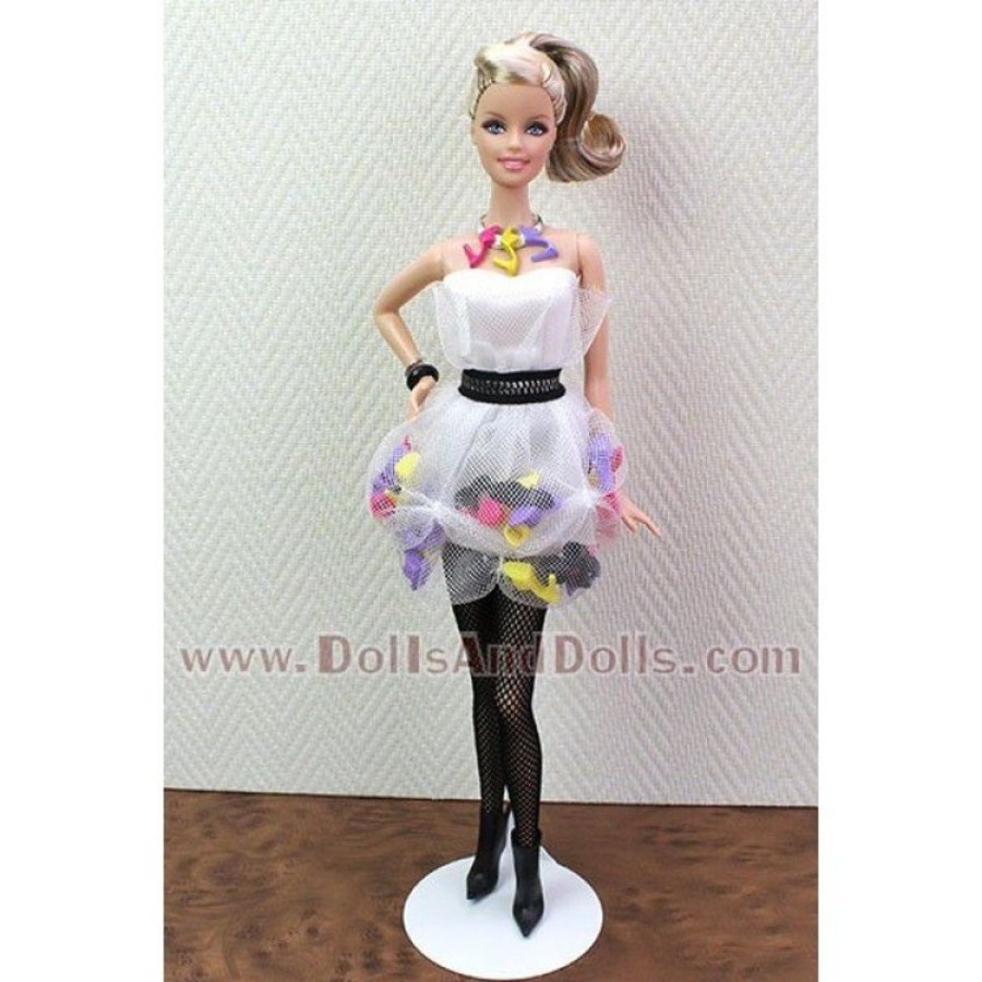 Accessories  Dolls And Dolls | Metal Doll Stand 2201 In White For Barbie Type