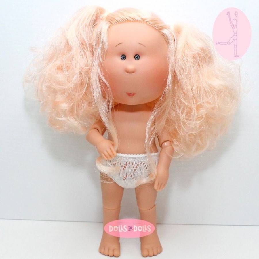 Dolls  Nines d'Onil | Nines D'Onil Doll 30 Cm - Mia Articulated - Mia With Pink Wavy Hair - Without Clothes