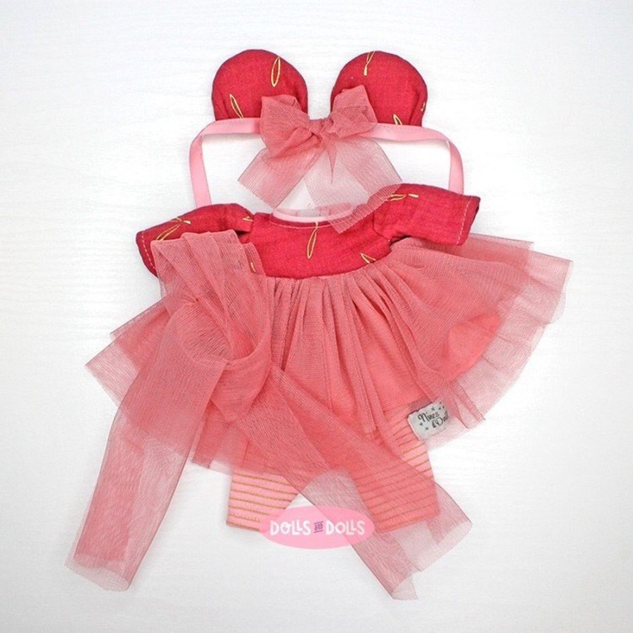 Accessories  Nines d'Onil | Clothes For Nines D'Onil Dolls 30 Cm - Mia - Pink Tulle Dress With Headband