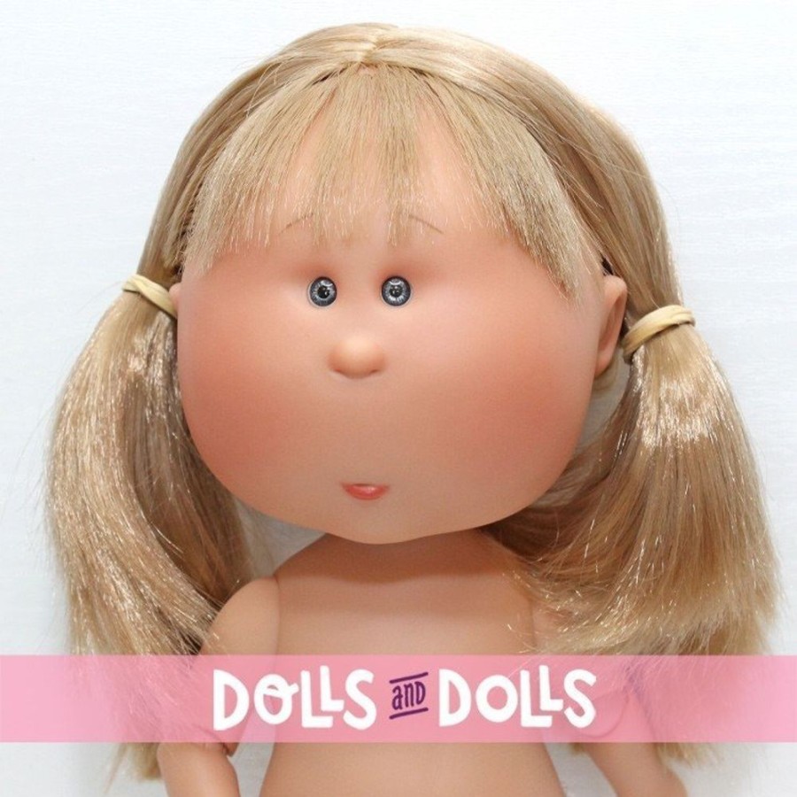 Dolls  Nines d'Onil | Nines D'Onil Doll 30 Cm - Mia Articulated - Mia Blonde With Straight Hair, Bangs And Pigtails - Without Clothes