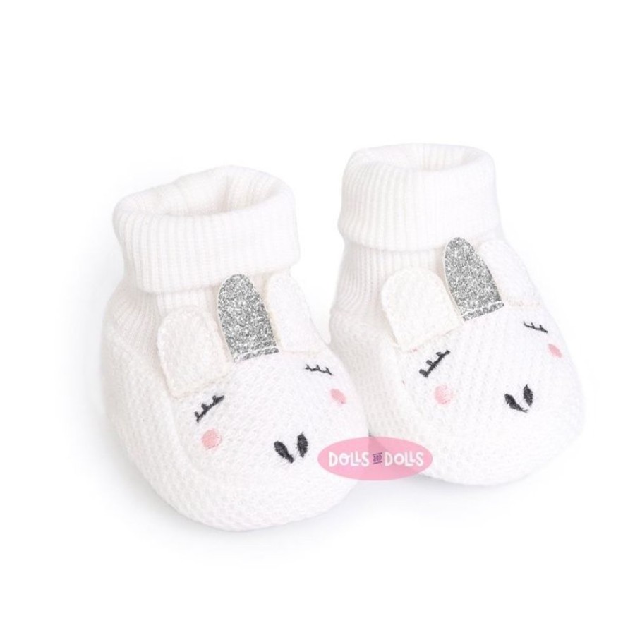 Dolls  Antonio Juan | Complements For Antonio Juan 40-52 Cm Doll - White Unicorn Booties