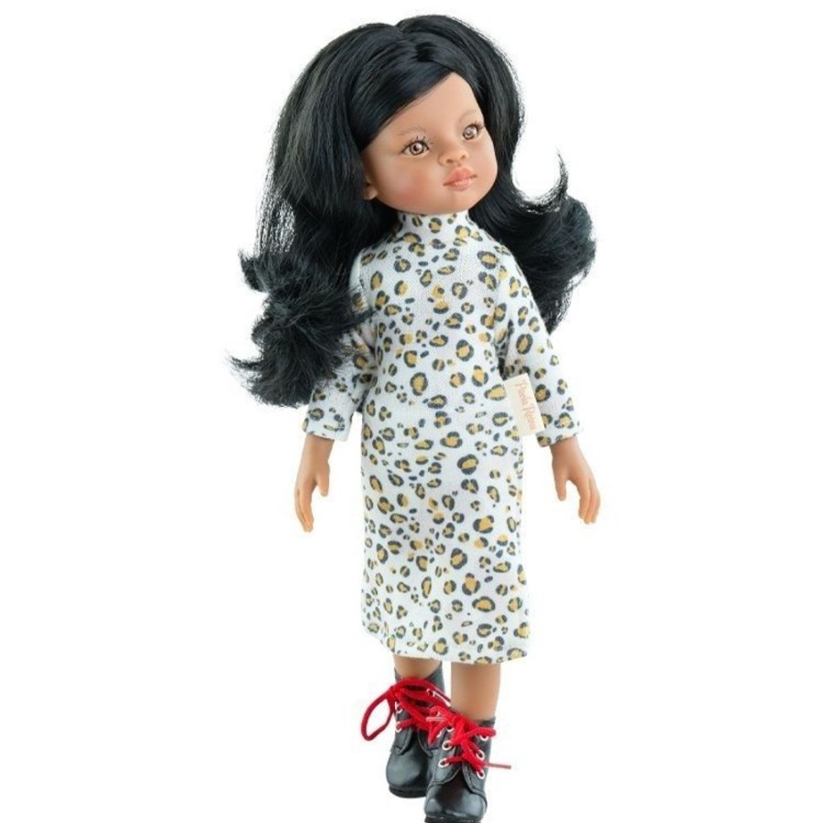 Dolls  Paola Reina | Paola Reina Doll 32 Cm - Las Amigas - Ana Maria With "Animal Print" Dress