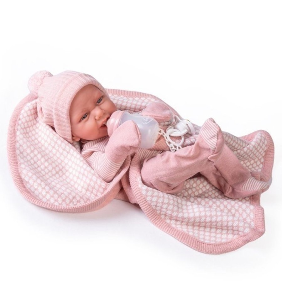 Dolls  Antonio Juan | Antonio Juan Doll 42 Cm - Newborn Carla With Mittens And Bottle