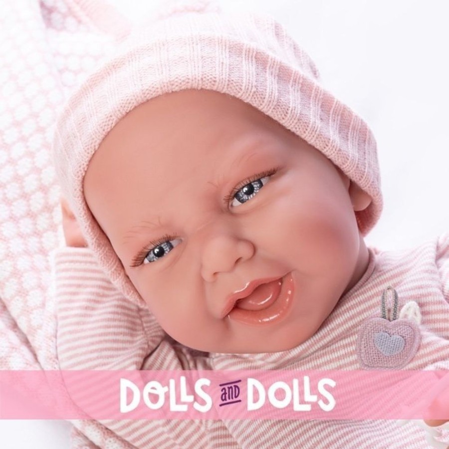 Dolls  Antonio Juan | Antonio Juan Doll 42 Cm - Newborn Carla With Mittens And Bottle