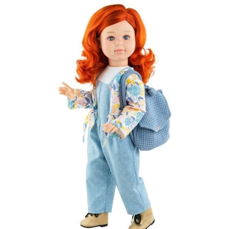 Dolls  Paola Reina | Paola Reina Doll 60 Cm - Las Reinas - Maru With Polka Dot Pichi, Flower Jacket And Backpack