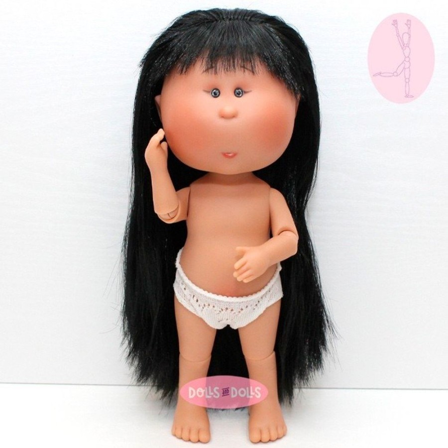 Dolls  Nines d'Onil | Nines D'Onil Doll 30 Cm - Mia Articulated - Asian Mia With Black Straight Hair - Without Clothes