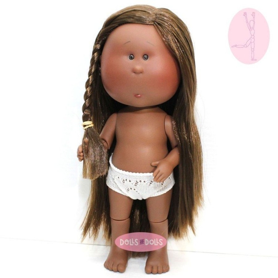 Dolls  Nines d'Onil | Nines D'Onil Doll 30 Cm - Mia Articulated - Mia Black With Straight Hair - Without Clothes