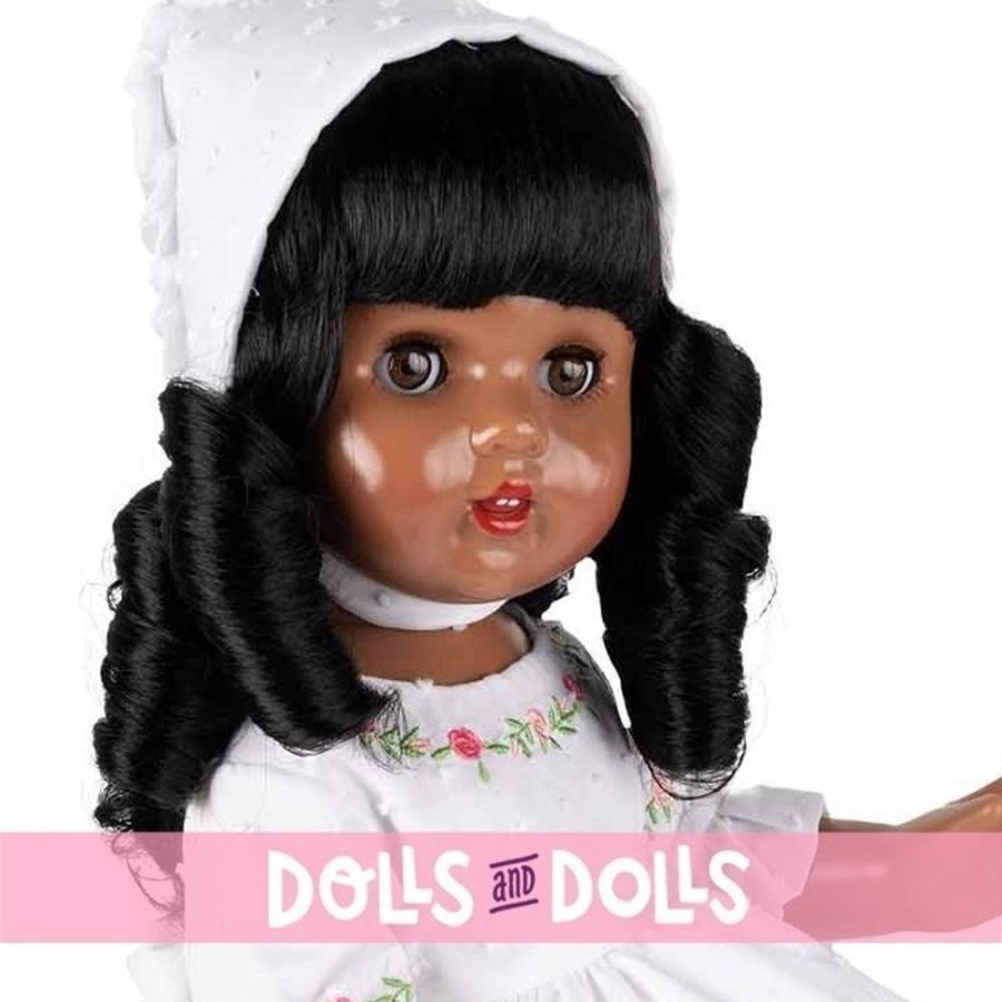 Dolls  Mariquita Perez | Mariquita Perez Doll 50 Cm - African American In White Dress