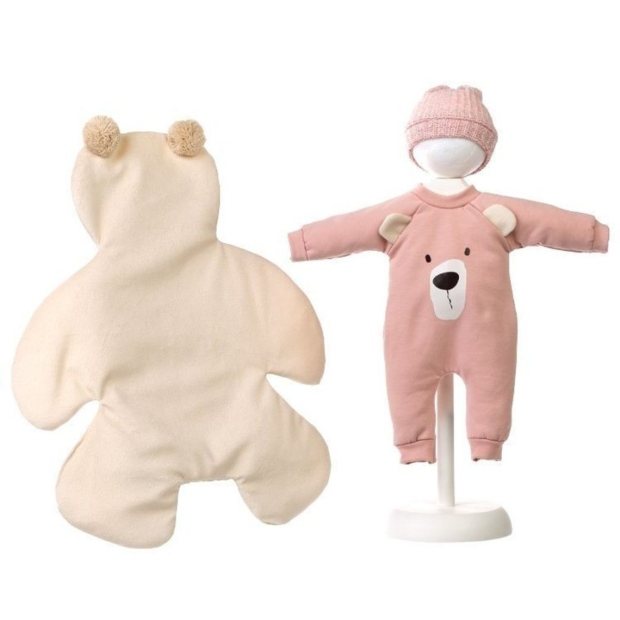 Accessories  Llorens | Clothes For Llorens Dolls 36 Cm - Teddy Bear Pajamas And Blanket With Matching Hat