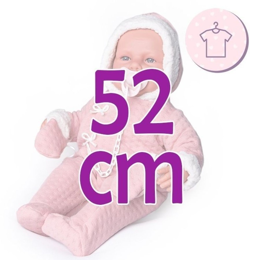 Accessories  Antonio Juan | Outfit For Antonio Juan Doll 52 Cm - Mi Primer Reborn Collection - Pink Hooded Sweatshirt With Mittens