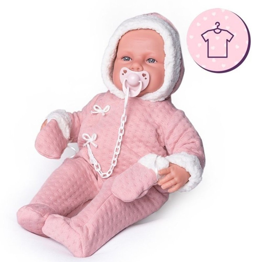 Accessories  Antonio Juan | Outfit For Antonio Juan Doll 52 Cm - Mi Primer Reborn Collection - Pink Hooded Sweatshirt With Mittens