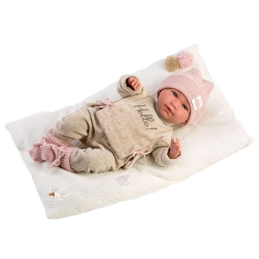 Dolls  Llorens | Llorens Doll 40 Cm - Newborn Mimi Crybaby "Hello" With Cushion