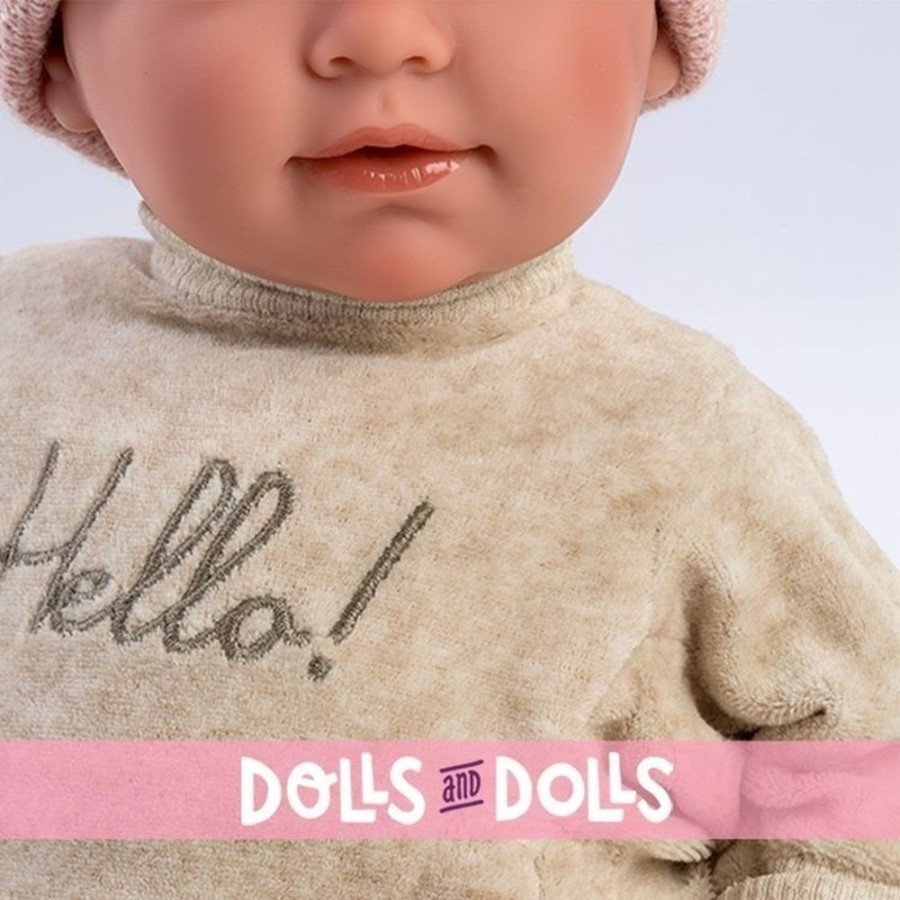 Dolls  Llorens | Llorens Doll 40 Cm - Newborn Mimi Crybaby "Hello" With Cushion