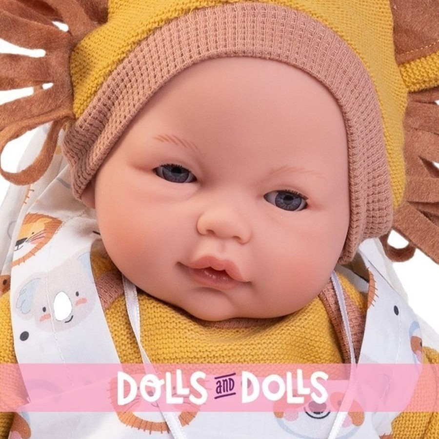 Dolls  Antonio Juan | Antonio Juan Doll 37 Cm - Bimba Lagrimitas With Baby Carrier