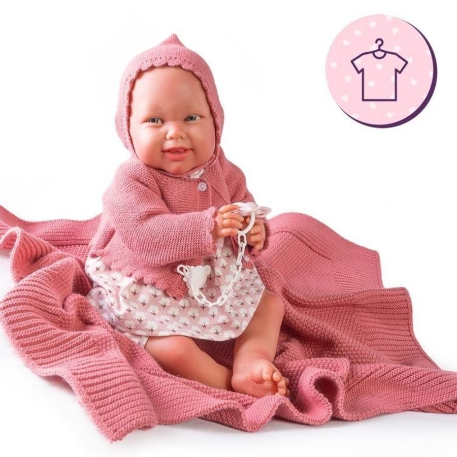 Accessories  Antonio Juan | Outfit For Antonio Juan Doll 52 Cm - Mi Primer Reborn Collection - Pink Set With Jacket And Hat