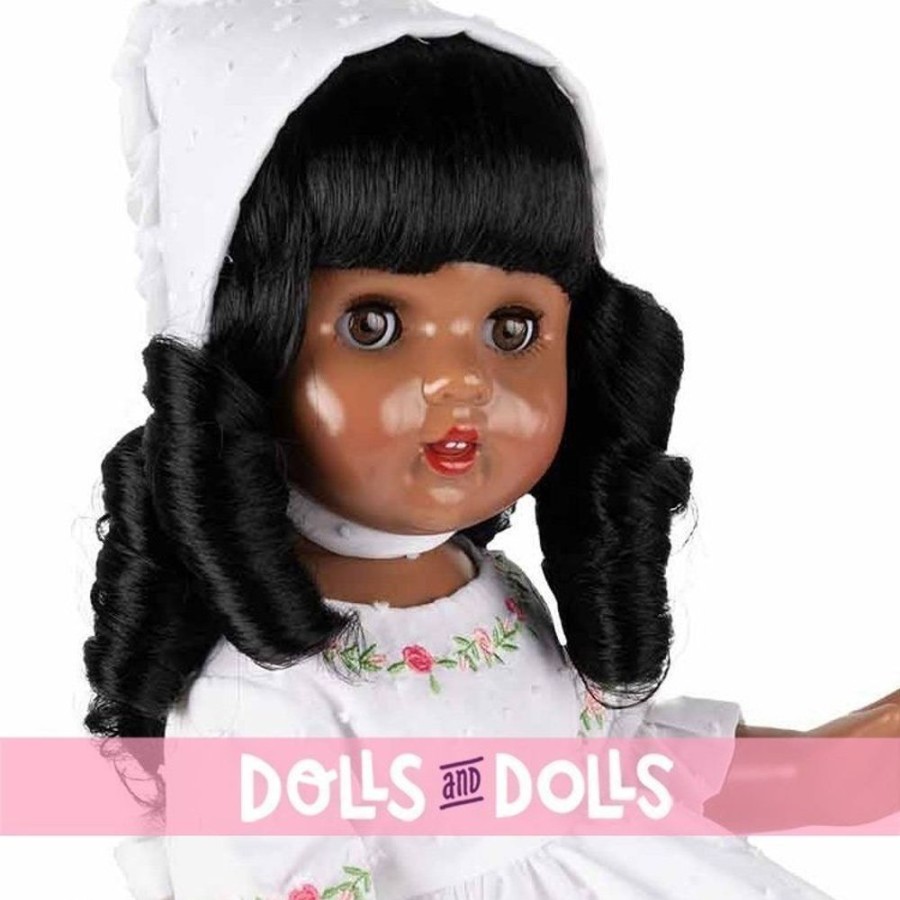 Dolls  Mariquita Perez | Mariquita Perez Doll 50 Cm - African American In White Dress