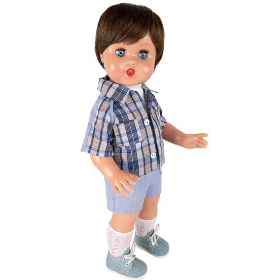 Dolls  Mariquita Perez | Juanin Perez Doll 50 Cm - With Blue Striped Shirt