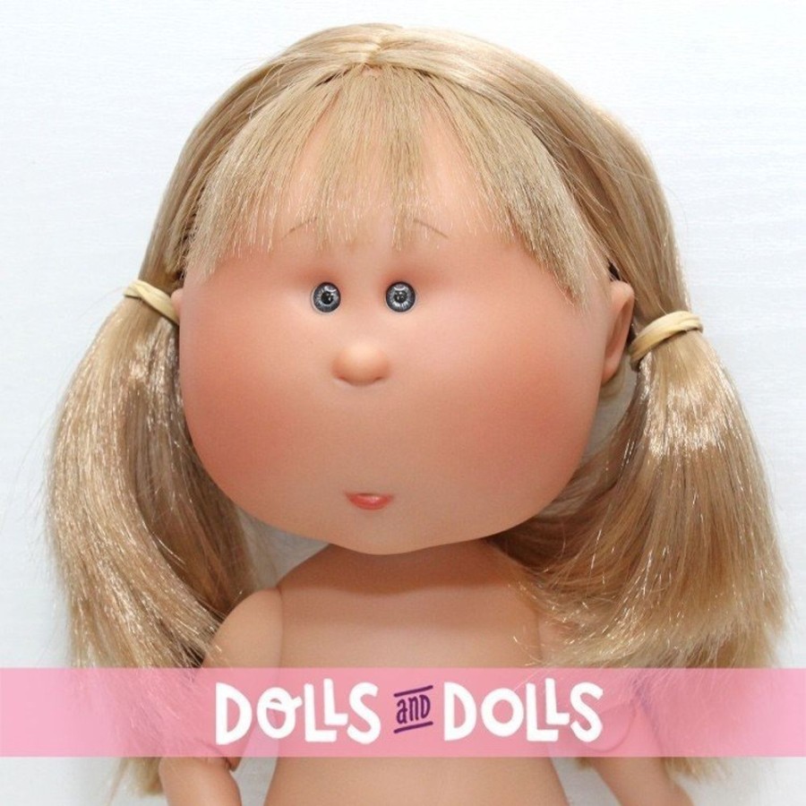 Dolls  Nines d'Onil | Nines D'Onil Doll 30 Cm - Mia Articulated - Mia Blonde With Straight Hair, Bangs And Pigtails - Without Clothes