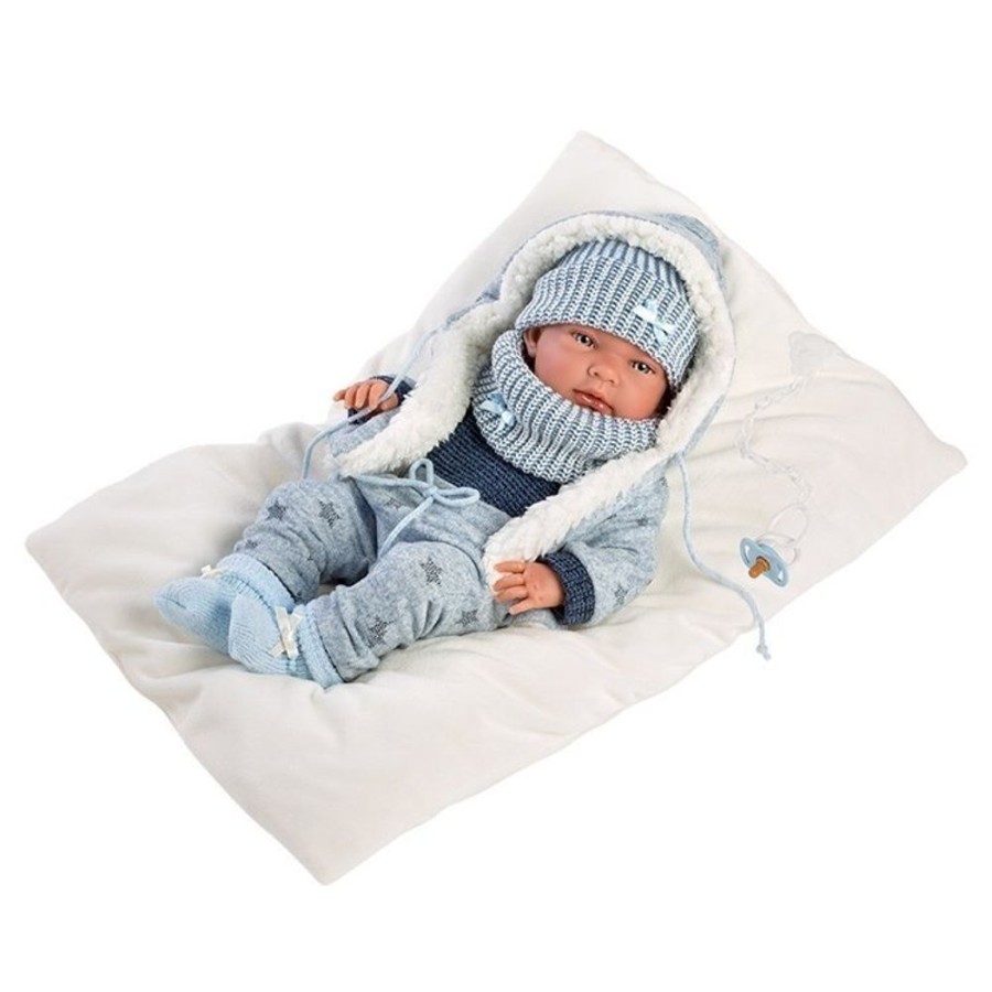 Dolls  Llorens | Llorens Doll 40 Cm - Newborn Nico Stars With Cushion