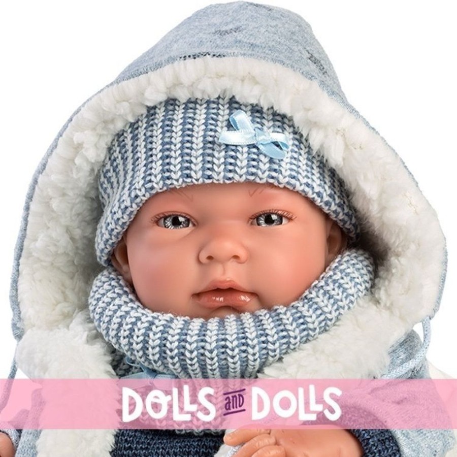 Dolls  Llorens | Llorens Doll 40 Cm - Newborn Nico Stars With Cushion