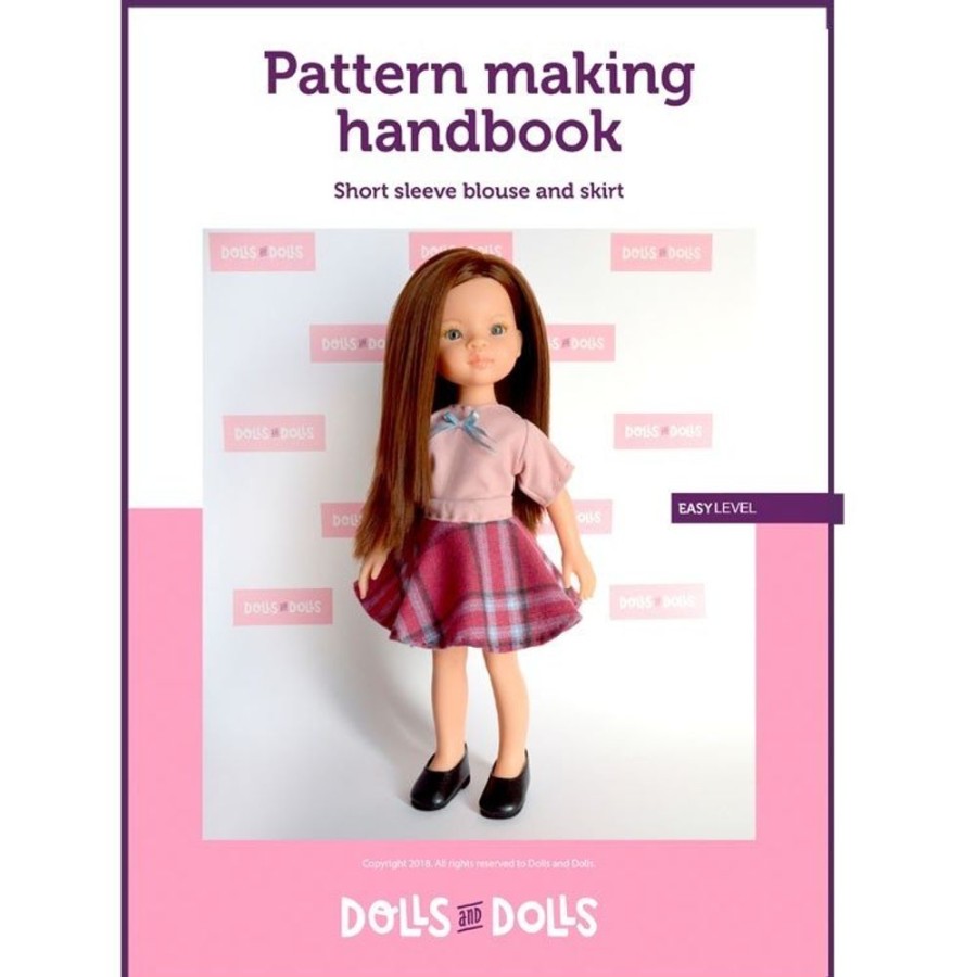 Accessories  Dolls And Dolls | Dolls And Dolls Downloadable Pattern For Las Amigas Dolls - Short Sleeve Blouse With Skirt