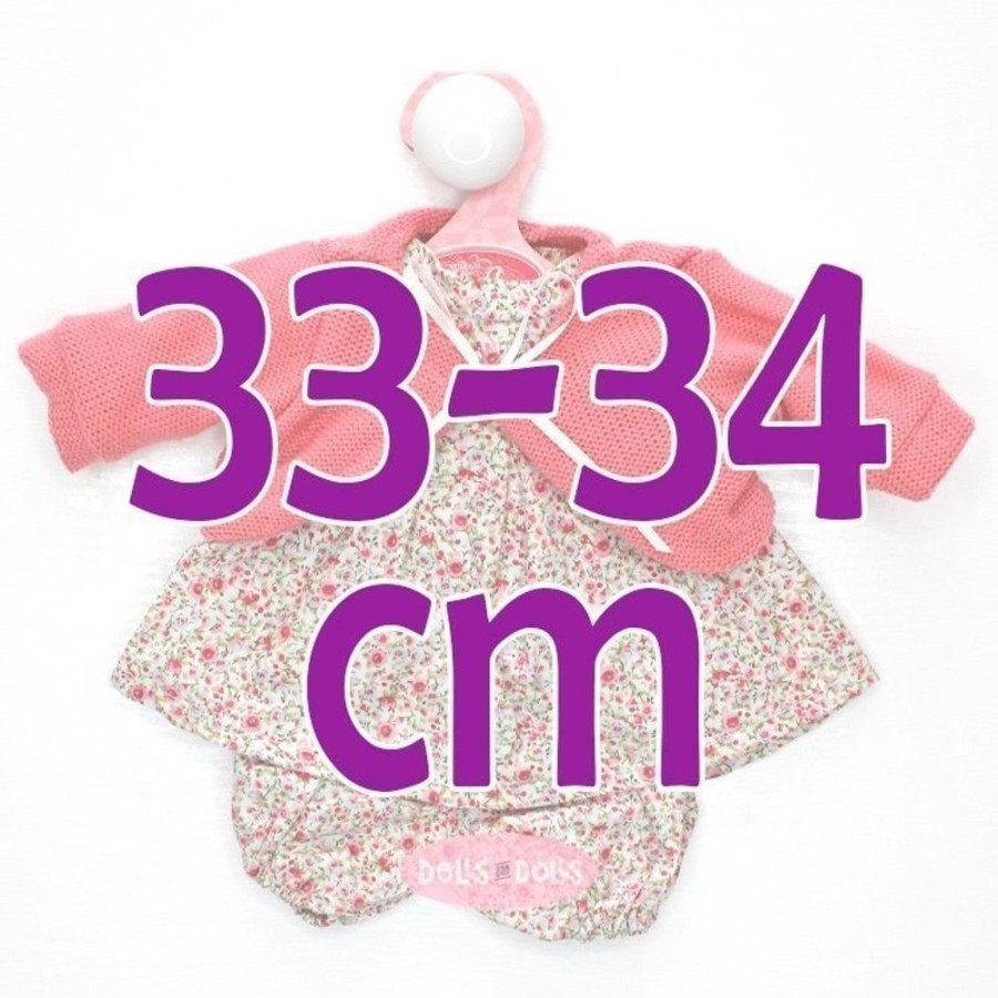 Accessories  Antonio Juan | Outfit For Antonio Juan Doll 33-34 Cm - Fuchsia Flower Set With Fuchsia Jacket